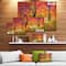 Designart - Bright Colorful Fall Trees in Forest - Large Landscape Canvas Art Print